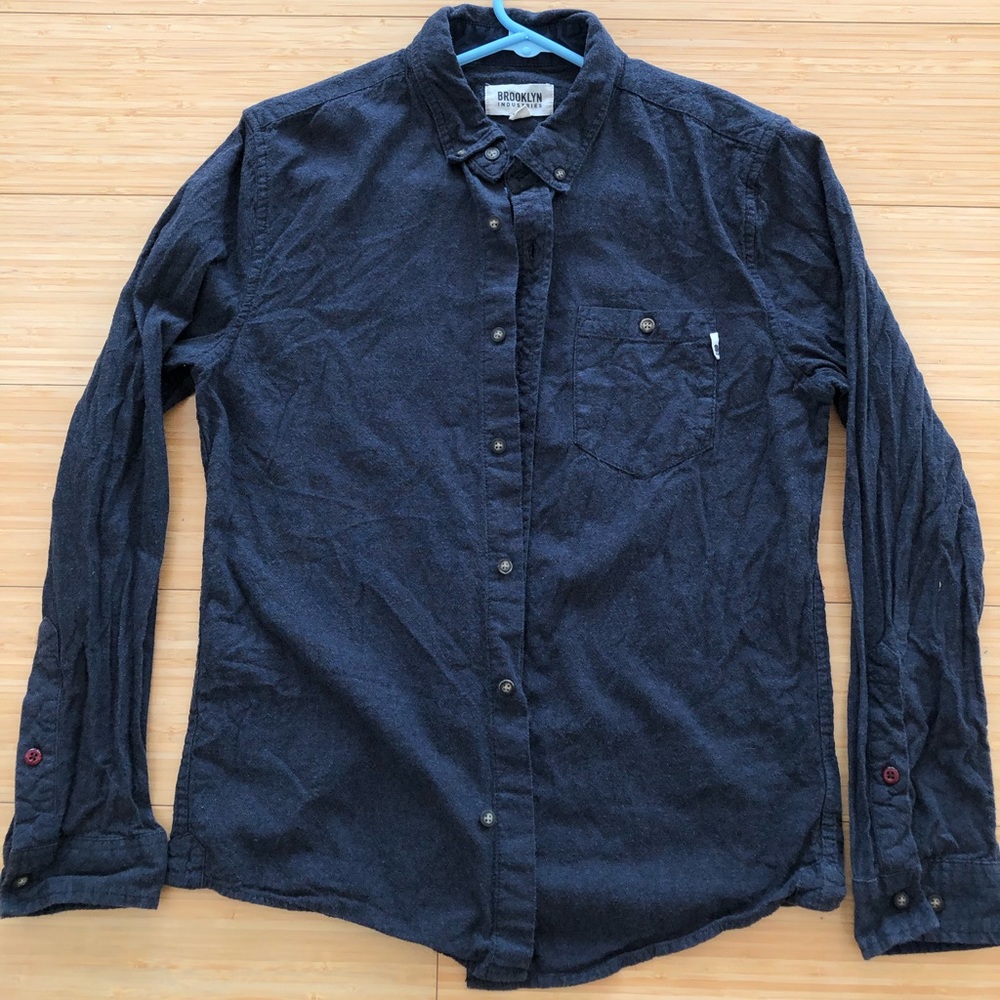 Brooklyn Industries Charcoal Button Down, EUC